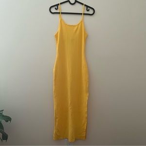 Hera Collection - Yellow Midi Bodycon Dress - size M
